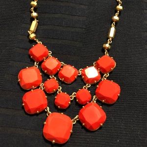 Stella and Dot coral statement necklace